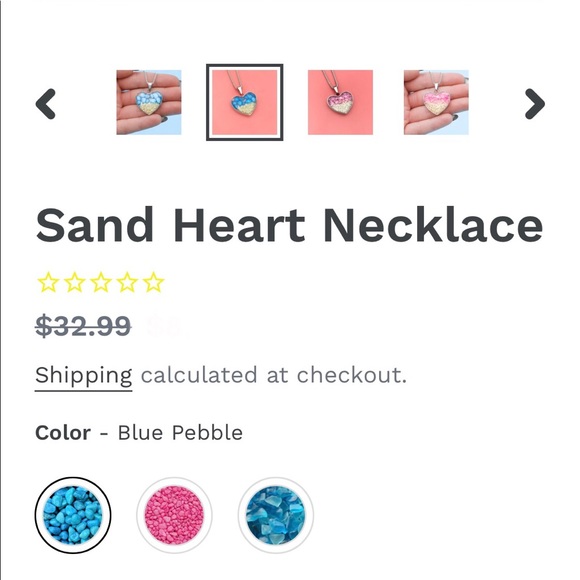 🔄 🆕 Sand Heart Necklace 💙 - Picture 3 of 6